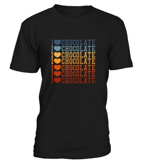 I Love Chocolate Retro Vintage T-Shirt Unisex