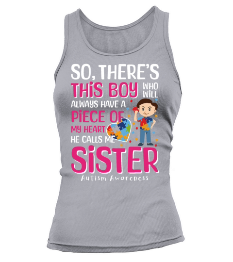 Boy Calls Me Sister April Puzzle Autism Awareness Tank top Woman
