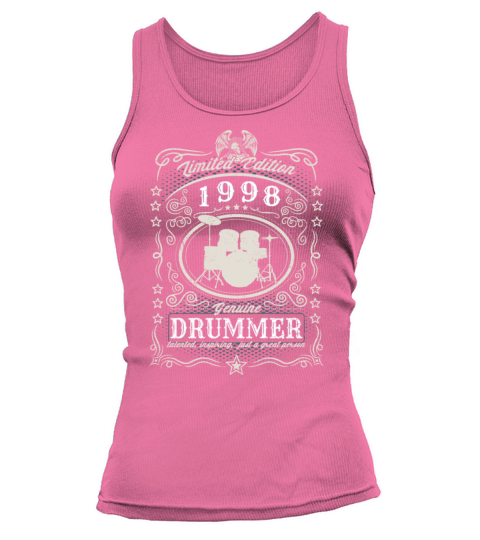 Vintage 1998 Drummer Birthday Gift Percussionist Tank top Woman