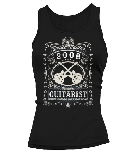 Vintage 2008 Guitarist Birthday Gift Guitar Player Tank top Woman