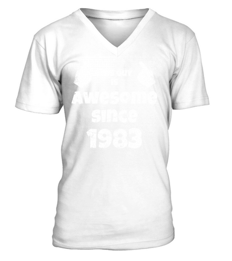 40th Birthday Vintage 1983 V-Neck T-shirt