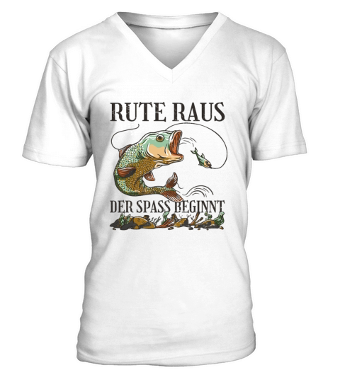 Fishing German Quote T-shirt V-Neck T-shirt