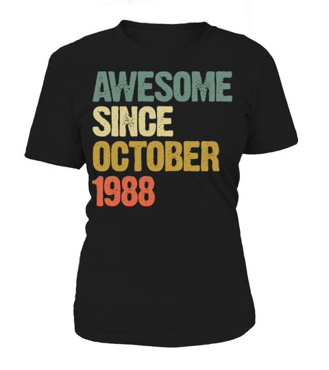 Awesome Since October 1988 Retro Vintage Gift Women's T-Shirt