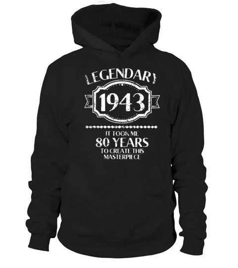80th Birthday Vintage 1943 Hoodie Unisex