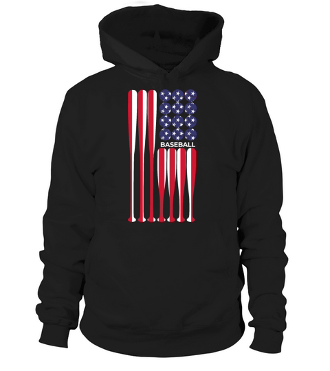 American Flag Vintage Baseball Player Gift Hoodie Unisex