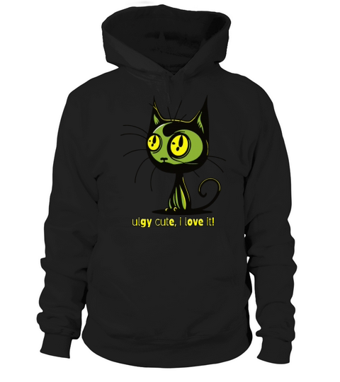 ugly cute vintage cartoon cat Hoodie Unisex