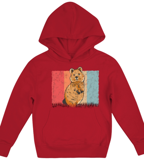 Quokka Vintage Short-tailed Kangaroo Retro Kids Hoodie