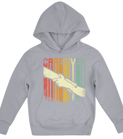 Retro Vintage Caregiver Kids Hoodie