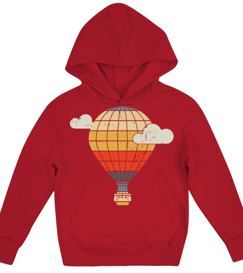 Vintage Hot Air Balloon Hot Air Balloon Birthday Kids Hoodie