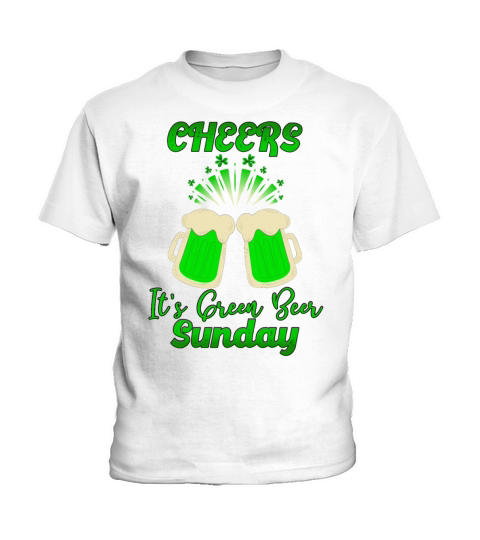 Cheers its Green Beer Sunday Saint Patricks day Kids T-Shirt
