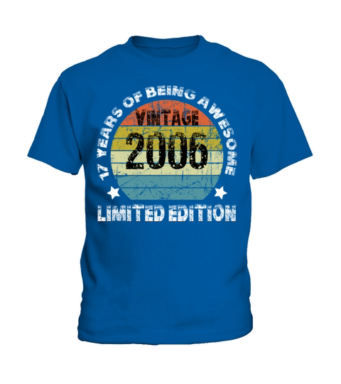 Vintage 2006 Limited Edition 17 Years Of Being Awe Kids T-Shirt