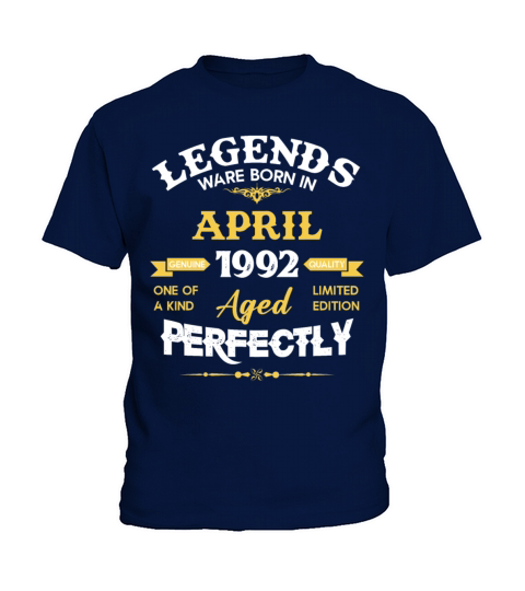 Vintage Aged To Perfection April 1992 Kids T-Shirt