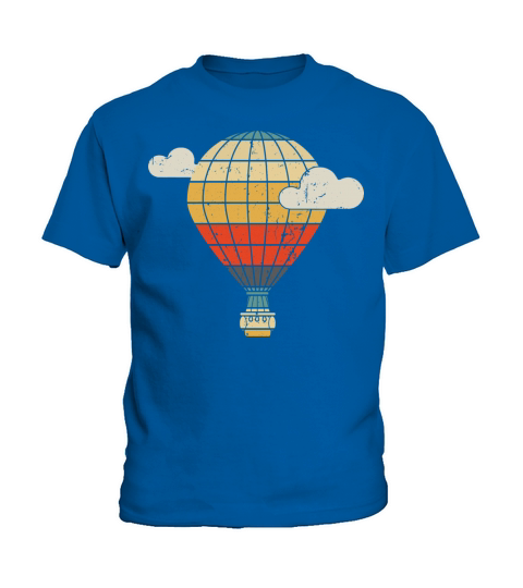 Vintage Hot Air Balloon Hot Air Balloon Birthday Kids T-Shirt