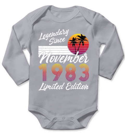 40th birthday november 1983 legendary since 1983 Long Sleeve Baby One-Piece