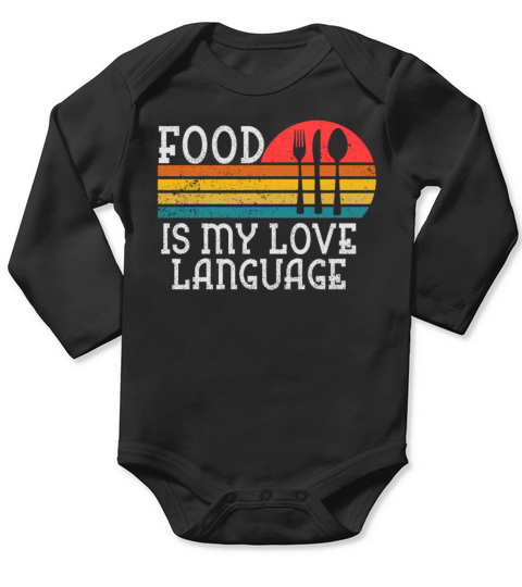Food Is My Love Language Long Sleeve Baby One-Piece
