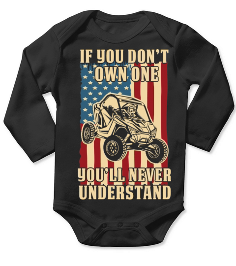 POLARIS RZR Vintage USA flag Rzr graphics Long Sleeve Baby One-Piece