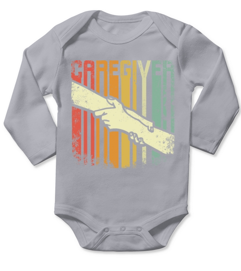 Retro Vintage Caregiver Long Sleeve Baby One-Piece