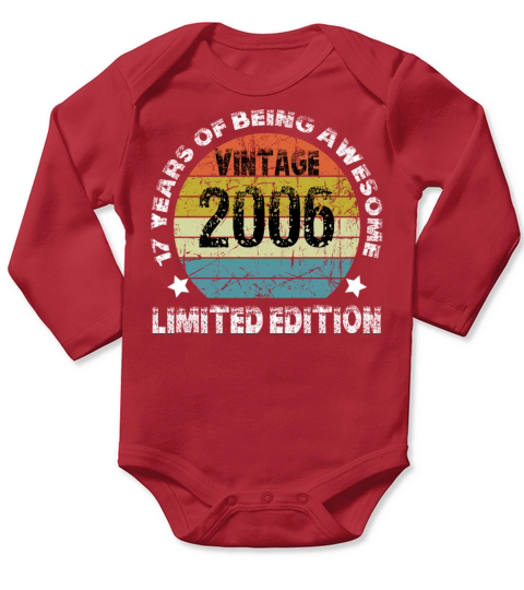 Vintage 2006 Limited Edition 17 Years Of Being Awe Long Sleeve Baby One-Piece