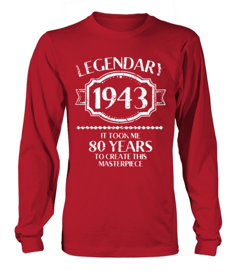 80th Birthday Vintage 1943 Long sleeved Unisex