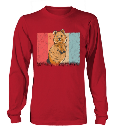 Quokka Vintage Short-tailed Kangaroo Retro Long sleeved Unisex