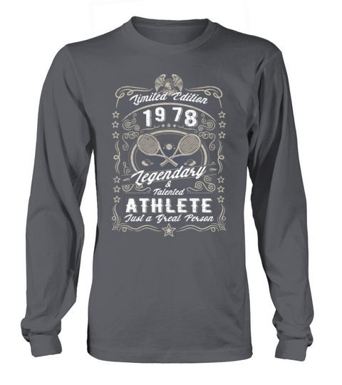 Vintage 1978 Tennis Birthday Gift Sport Hobby Long sleeved Unisex