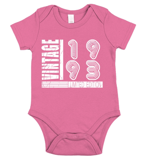 1993 birthday retro gift born year 1993 Short Sleeve Baby One-Piece