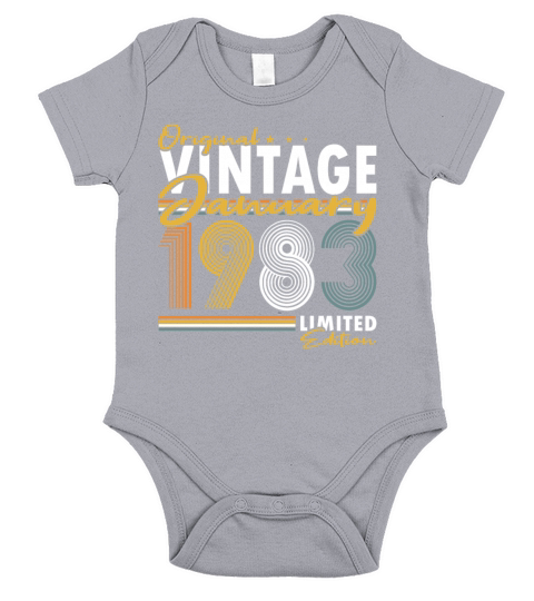 40th birthday january 1983 original 1983 Short Sleeve Baby One-Piece