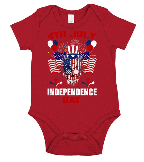 4th July Independence Day Short Sleeve Baby One-Piece