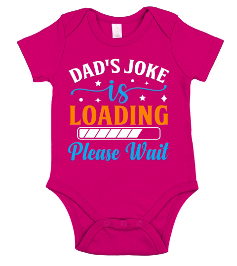 Dads joke is loading please wait Short Sleeve Baby One-Piece