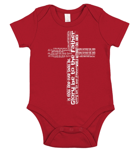 Glory be to the Father Short Sleeve Baby One-Piece