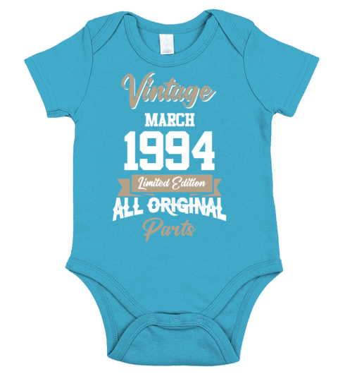 March 1994 Vintage Birthday Present Short Sleeve Baby One-Piece