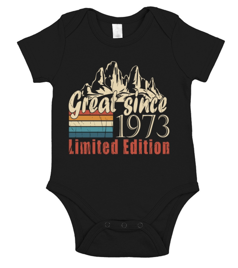 Original 1973 vintage birthday gift Short Sleeve Baby One-Piece