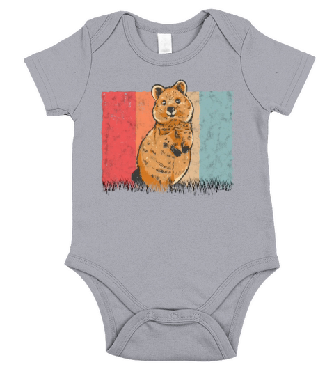 Quokka Vintage Short-tailed Kangaroo Retro Short Sleeve Baby One-Piece
