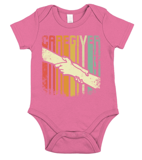 Retro Vintage Caregiver Short Sleeve Baby One-Piece