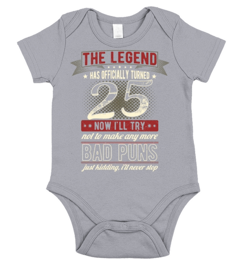 The Legend Officially 25 Years Old 25th Birthday Short Sleeve Baby One-Piece