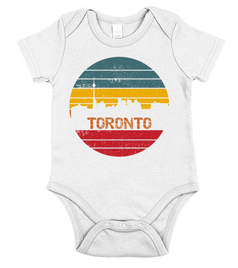 Toronto Vintage Canadian Locations Short Sleeve Baby One-Piece