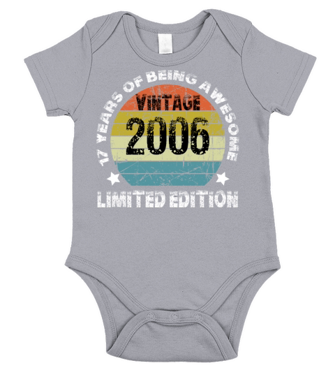 Vintage 2006 Limited Edition 17 Years Of Being Awe Short Sleeve Baby One-Piece