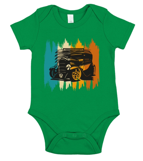 Vintage Cars Short Sleeve Baby One-Piece