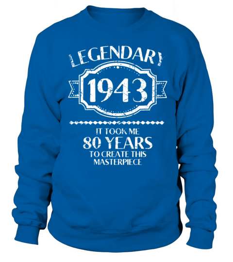 80th Birthday Vintage 1943 Sweatshirt Unisex