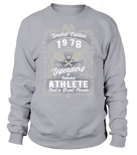Vintage 1978 Tennis Birthday Gift Sport Hobby Sweatshirt Unisex