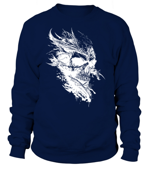 Vintage Creepy Tattoo Skull Sweatshirt Unisex