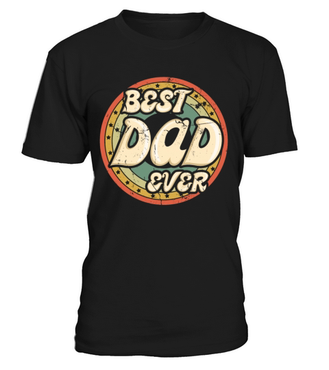 Best Dad Papa Retro Vintage 2023 Fathers Day T-Shirt Unisex