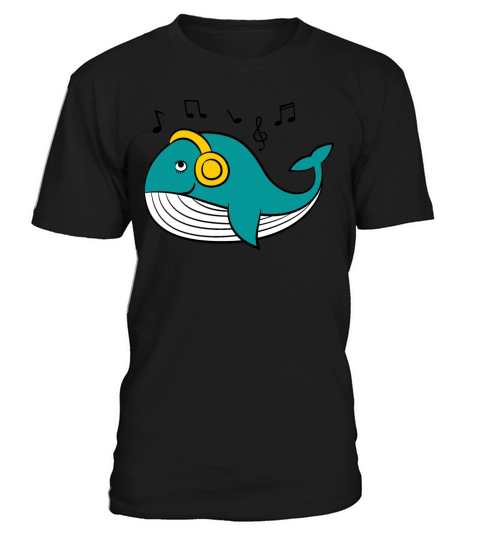 Cute Whale Listening To Music T-Shirt Unisex
