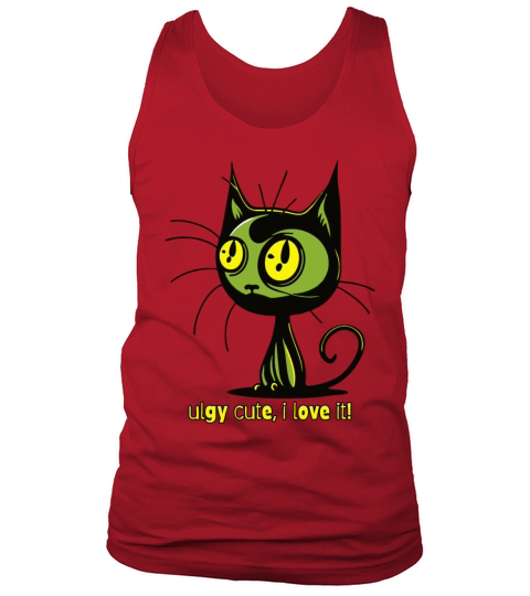 ugly cute vintage cartoon cat Tank Top Unisex