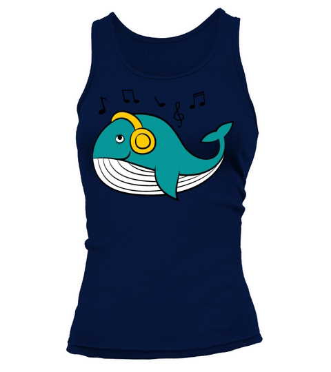 Cute Whale Listening To Music Tank top Woman