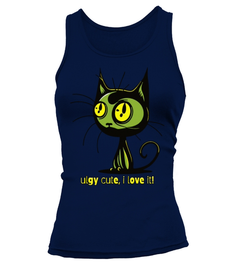 ugly cute vintage cartoon cat Tank top Woman
