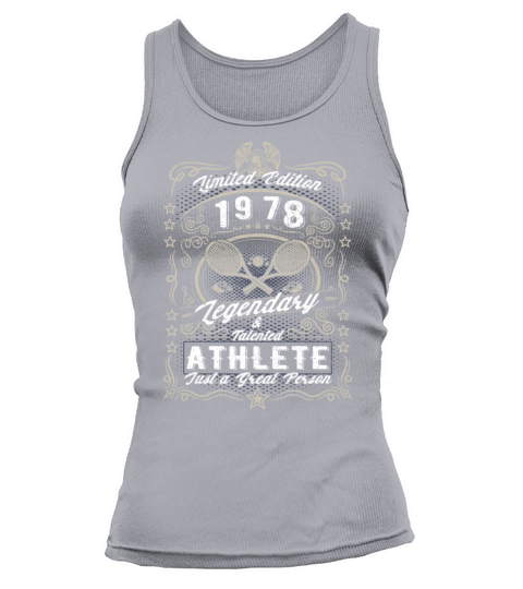 Vintage 1978 Tennis Birthday Gift Sport Hobby Tank top Woman