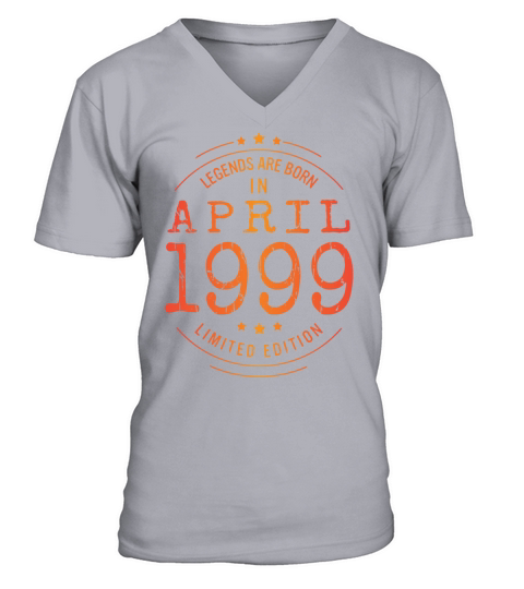 Birthday April 1999 Limited Edition Vintage Legend V-Neck T-shirt