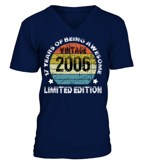 Vintage 2006 Limited Edition 17 Years Of Being Awe V-Neck T-shirt