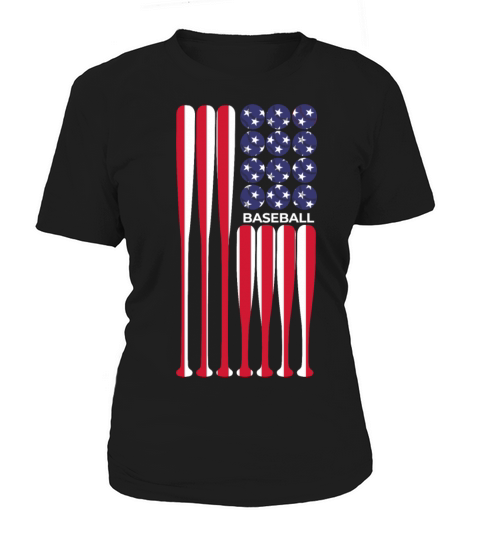 American Flag Vintage Baseball Player Gift Women's T-Shirt